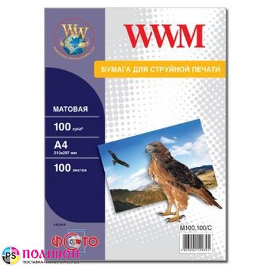 Фотопапір 100 г/м2 формат А3 50 аркушів матовий WWM