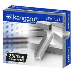 Скобы для степлера 23/15 Kangaro, 1000 шт.