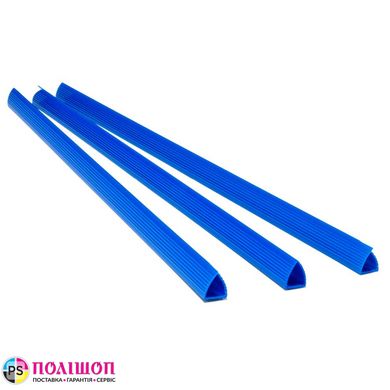 Планка-зажим  6мм синяя (100 шт)