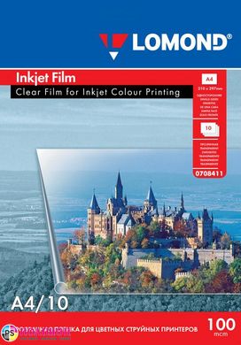 Пленка Lomond для цветных струйных принтеров, 100 мкм, А4, 10 л