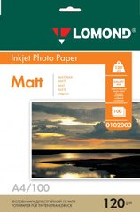 Фотобумага 120 г/м2 формат А4 100 листов матовая Lomond