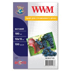 Фотобумага 180 г/м2 формат 10х15 100 листов матовая WWM