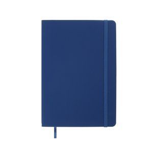 Блокнот діловий BUROMAX TOUCH ME А5, 96 аркушів, лінія, синій, м'яка обкладинка зі штучної шкіри (BM.295202-02)