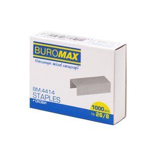 Скоби для степлера 26/ 8 BUROMAX ЛЮКС, 1000 шт.