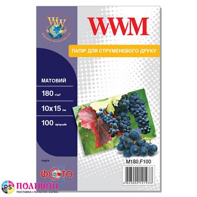 Фотобумага 180 г/м2 формат 10х15 500 листов матовая WWM