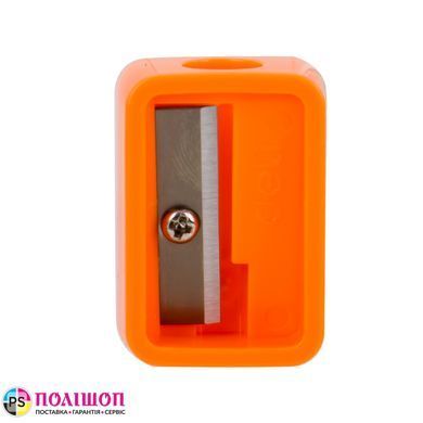 Точилка для олівців DELI E0594 з контейнером, 1 отвір, помаранчева