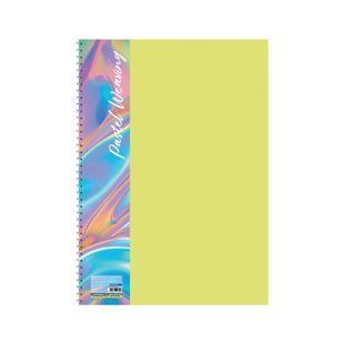 Блокнот на спіралі А4 Economix Pastel Weaving 80 аркушів клітинка пластикова обкладинка жовтий (E20310_yellow)