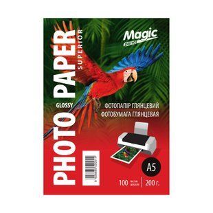 Фотобумага 200 г/м2 формат А5 100 листов глянцевая Magic