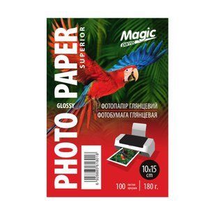Фотобумага 180 г/м2 формат 10х15 100 листов глянцевая Magic