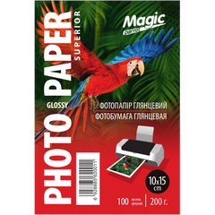 Фотобумага 200 г/м2 формат 10х15 100 листов глянцевая Magic