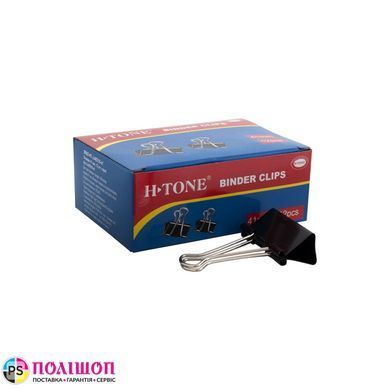 Биндеры для бумаги 41 мм, черные H-Tone (уп. 12 шт)