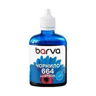 Чорнило для Epson 664C спеціальне 100 мл, водорозчинне, блакитне Barva