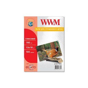 Фотобумага 180 г/м2 13х18 100 листов глянцевая WWM