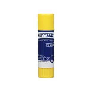 Клей-олівець Buromax Jobmax 25 г PVA, канцелярський сухий клей (BM.4920)