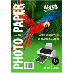 Фотопапір 200 г/м2 формат А4 50 аркушів матовий Magic