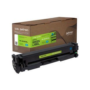 Картридж сумісний HP 201A (CF401A) блакитний Green Label Patron (PN-201ACGL)