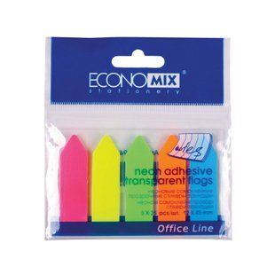 Стикеры-закладки "Стрелки" Economix 12х45, пластиковые, 125 шт