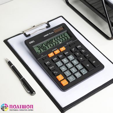 Калькулятор настільний Deli EM444 бухгалтерський, 12 розрядів