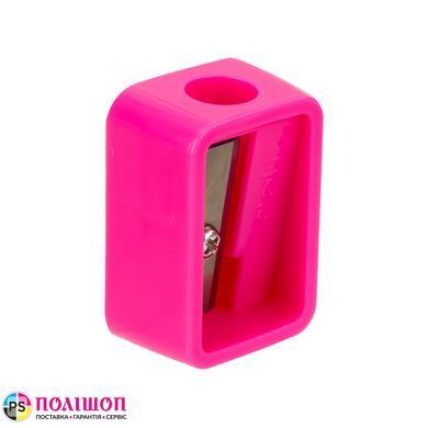 Точилка для карандашей DELI E0594 с контейнером, 1 отверстие, розовая