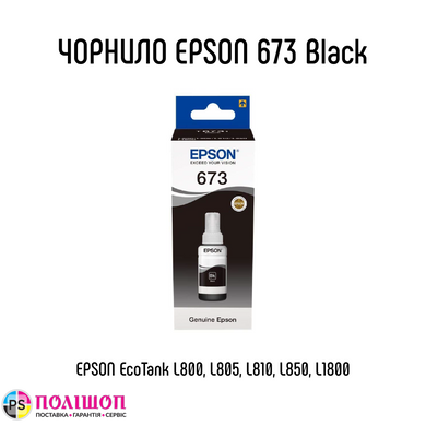 Контейнер з чорнилом Epson 673 Black T6731