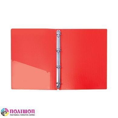 Папка пластикова А4 Economix на 4 кільця, червона