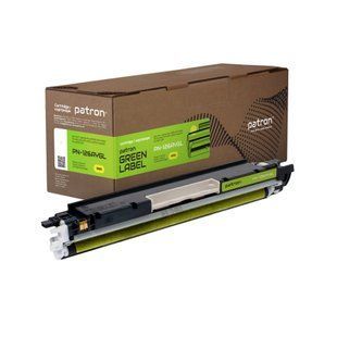 Тонер-картридж сумісний HP 126A (CE312A) Green Label, жовтий Patron (PN-126AYGL)