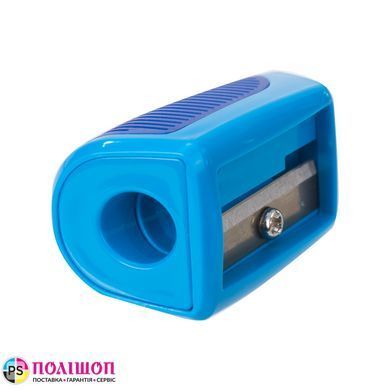 Точилка для олівців DELI E0520 без контейнера, 1 отвір, гумове покриття, синя