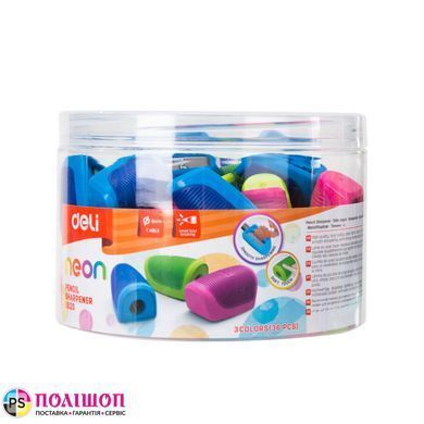Точилка для олівців DELI E0520 без контейнера, 1 отвір, гумове покриття, рожева