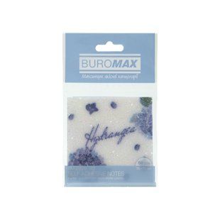 Пластиковый блок для заметок Buromax DREAM ARABESKI 75х75 мм с клейким слоем, 50 л., прозрачный блестящий светло-синий (BM.2325-30)