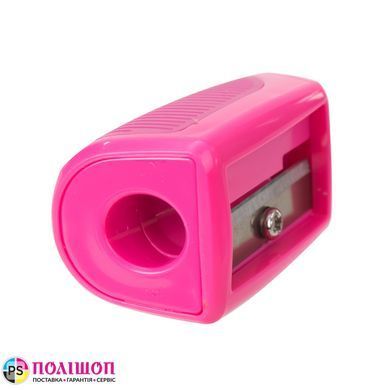 Точилка для олівців DELI E0520 без контейнера, 1 отвір, гумове покриття, рожева