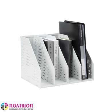 Лоток вертикальный Deli E78995 пластик, 1-3 отделения, светло-серый