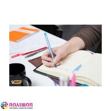 Ручка шариковая масляная BIC Round Stic M, синяя, 1мм