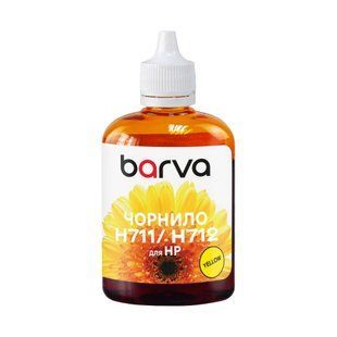 Чорнило для HP 711/712 Y 100 мл, водорозчинне, жовте Barva