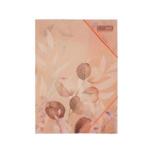 Папка пластикова А4 на гумках напівпрозора BUROMAX ARABESKI PEACH персикова