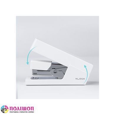 Степлер Deli NuSign ENS081 до 25 аркушів, білий, легкий натиск