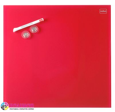 Доска магнитно-маркерная стеклянная 30х30 см NOBO Diamond, цвет красный