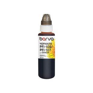 Чернила Barva для Canon PFI-102/PFI-107 YELLOW 100 мл, водорастворимые, желтые