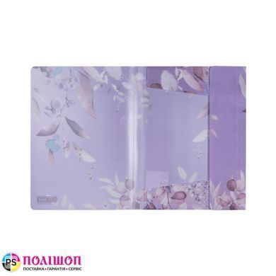 Пластиковая папка А4 на резинках полупрозрачная BUROMAX ARABESKI LILAC сливовая