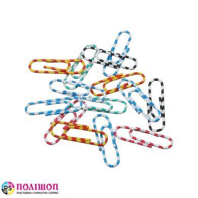 Скріпки кольорові ЗЕБРА, 28мм, 100 шт, круглі BUROMAX