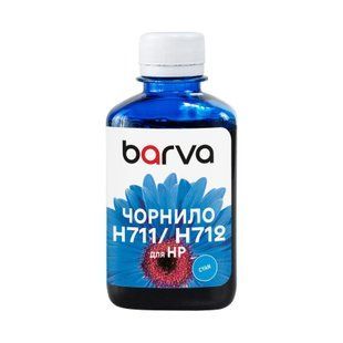 Чорнило для HP 711/712 C 180 мл, водорозчинне, блакитне Barva
