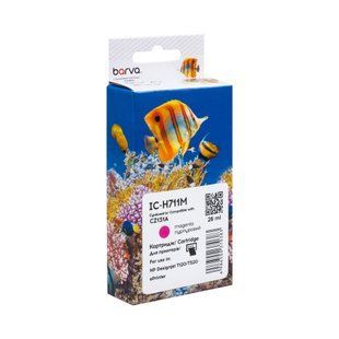 Картридж сумісний HP 711 (CZ131A/CZ135A) 26 мл, пурпуровий Barva