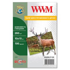 Фотобумага 260 г/м2 формат 10х15 100 листов шелк глянец WWM