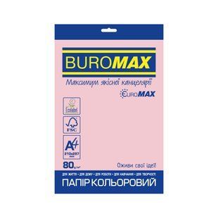 Папір кольоровий BUROMAX PASTEL EUROMAX, рожевий, 20 арк., А4, 80 г/м&sup2;