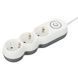 Подовжувач мережевий 2E Plus 10A, 3м, білий (3x220V-2300W)