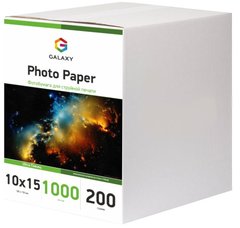 Фотопапір 200 г/м2 формат 10х15 1000 аркушів ULTRA глянцевий Galaxy