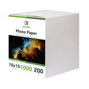 Фотопапір 200 г/м2 формат 10х15 1000 аркушів ULTRA глянцевий Galaxy
