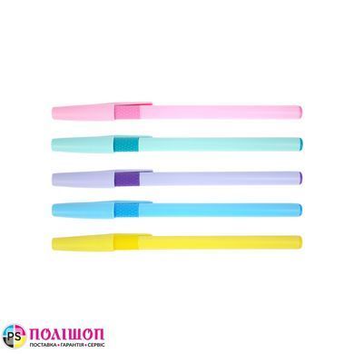 Набор из 5 масляных ручек ECONOMIX NICE 0,7 мм, корпус ассорти, пишет синим