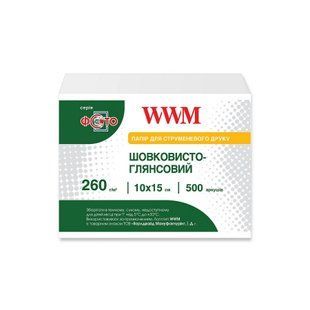 Фотобумага 260 г/м2 10х15 500 листов шелк глянец WWM