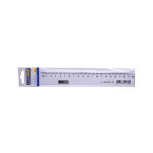 Лінійка пластикова BUROMAX 20 см, прозора, в пластиковому пакеті (BM.5826-20)