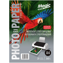 Фотопапір 260 г/м2 формат А3 20 аркушів RC Преміум суперглянцевий Magic